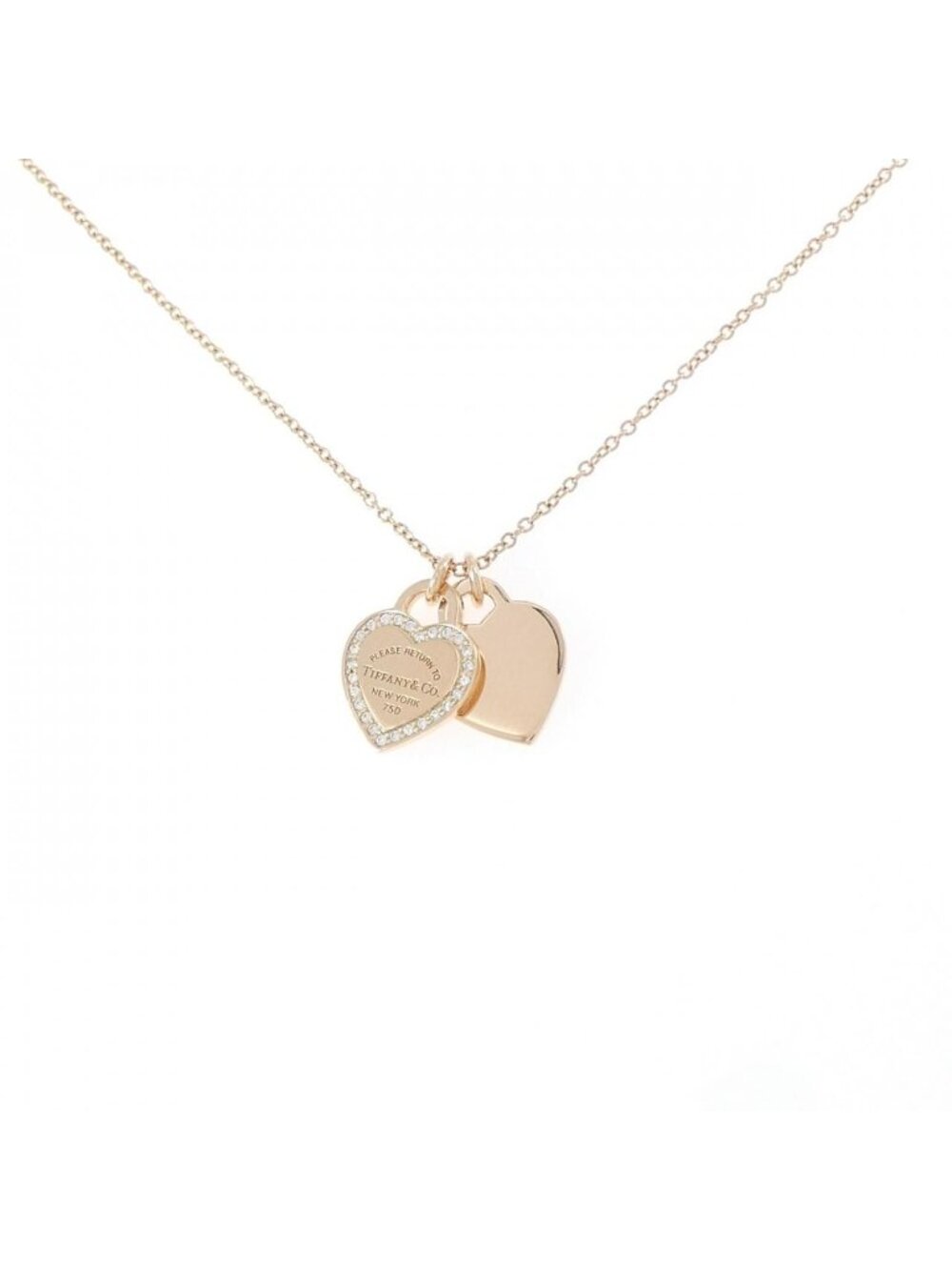 Tiffany & Co Return to Tiffany Double Heart Tag Mini Necklace